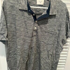 Billy Reid Men's Striped polo.  XXL